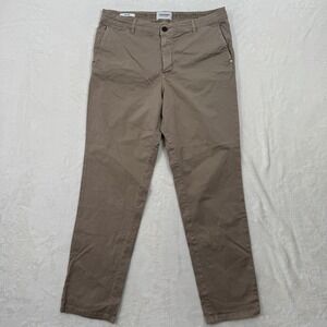 Jack & Jones Chino Pants Mens 33/32 Tan JPSTOLLIE VANCE Relaxed Fit Cotton Blend